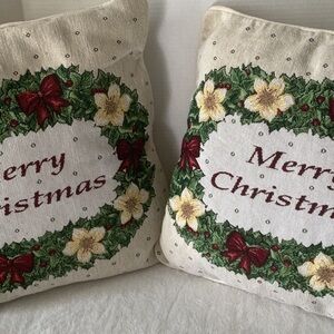Festive Red and Green Holiday Pillows